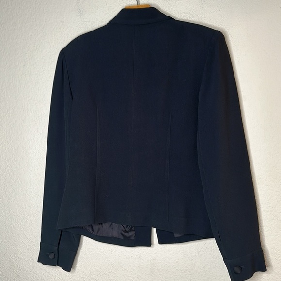 VTG 80’s Nicole Miller Tuxedo Blazer Black Sz 12 Union Made in the USA PRISTINE - Picture 7 of 9